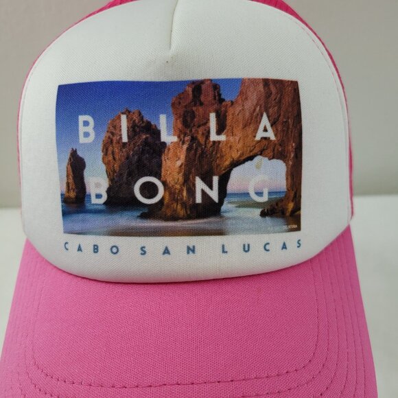 Billabong Hat Pink Mesh Cabo San Lucas Snapback One Size Adjustable - Picture 3 of 12